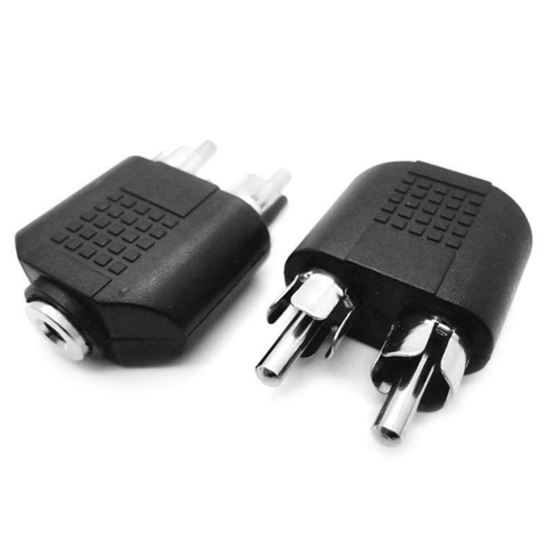 3.5mm Female To Double Male Audio (RCA) Jack Adapter 1 Female To 2 Male 1/8in