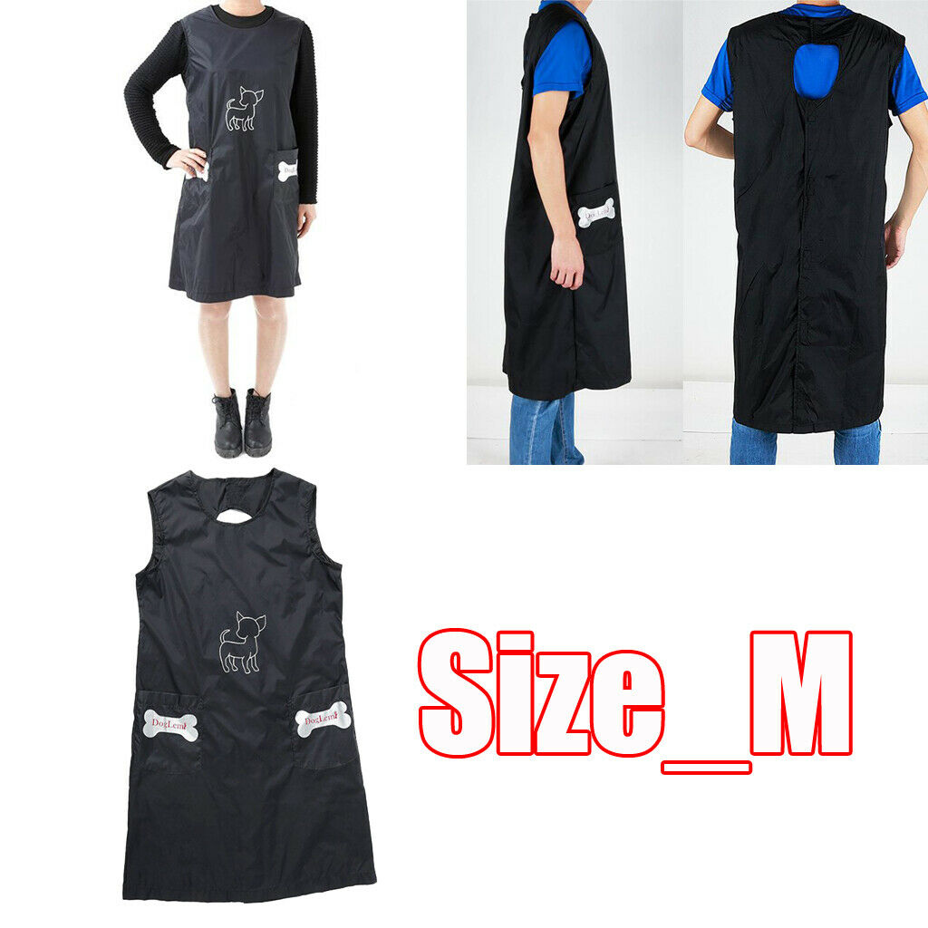 Size_M Pet Grooming Apron Workwear Smock Work Clothes for Dog Beauticians