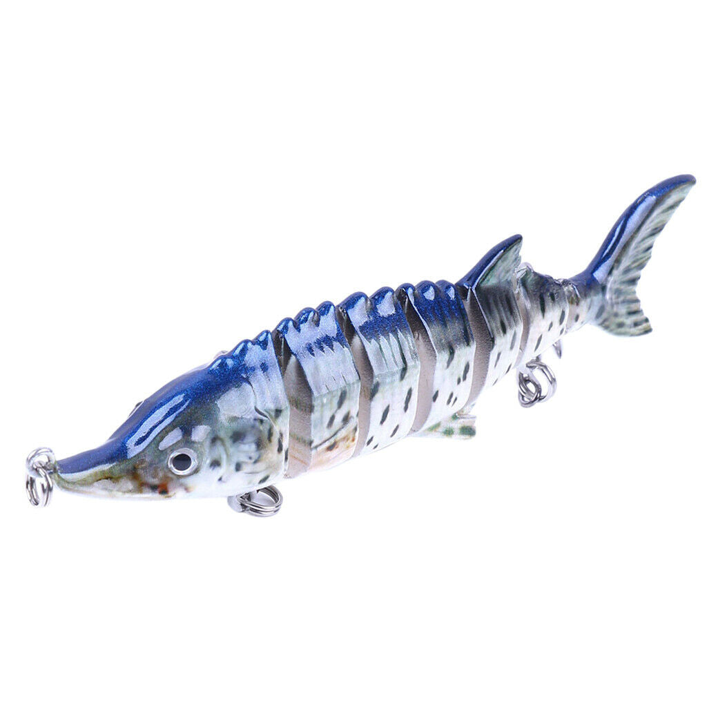 7-Segment Multi-Jointed Artificial Swimbait Hard Topwater Bass Lures 11cm