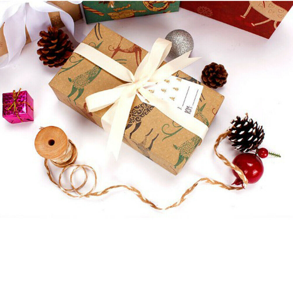 9 Sheet Christmas Kraft Gift Wrapping Paper Christmas Wrapping Paper Party Decor