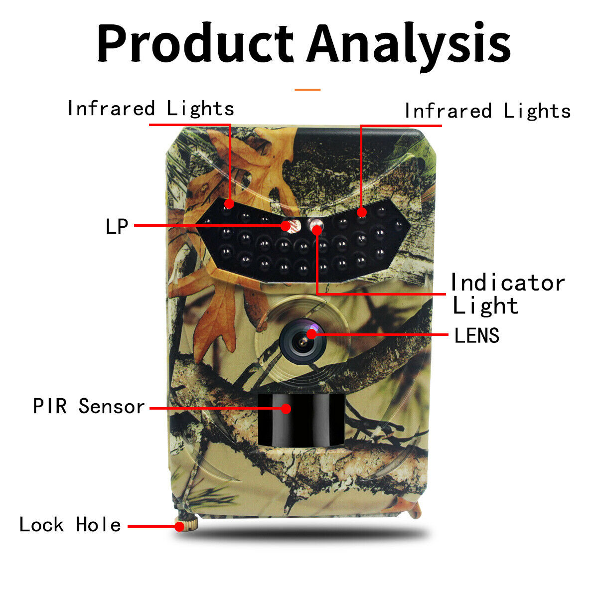 Camera 16MP 1080P HD Hunting Camera for Wildlife Scouting Digital Surveillance