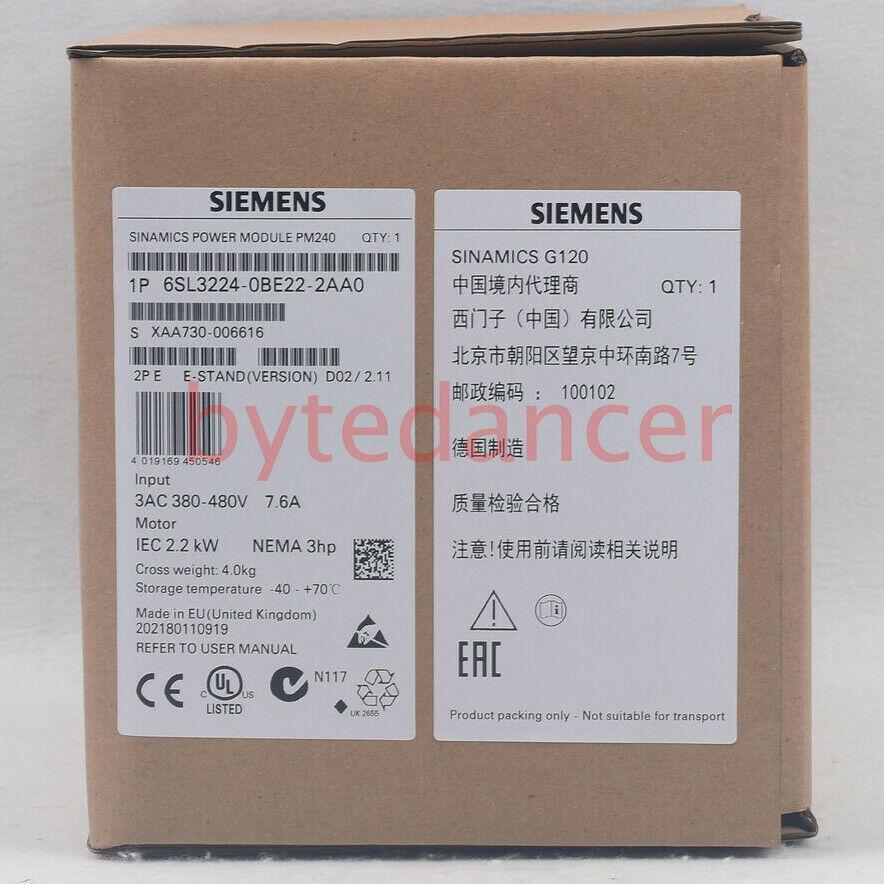 1PC New Power module 6SL3224-0BE22-2AA0 1 year warranty Fast  SM9T