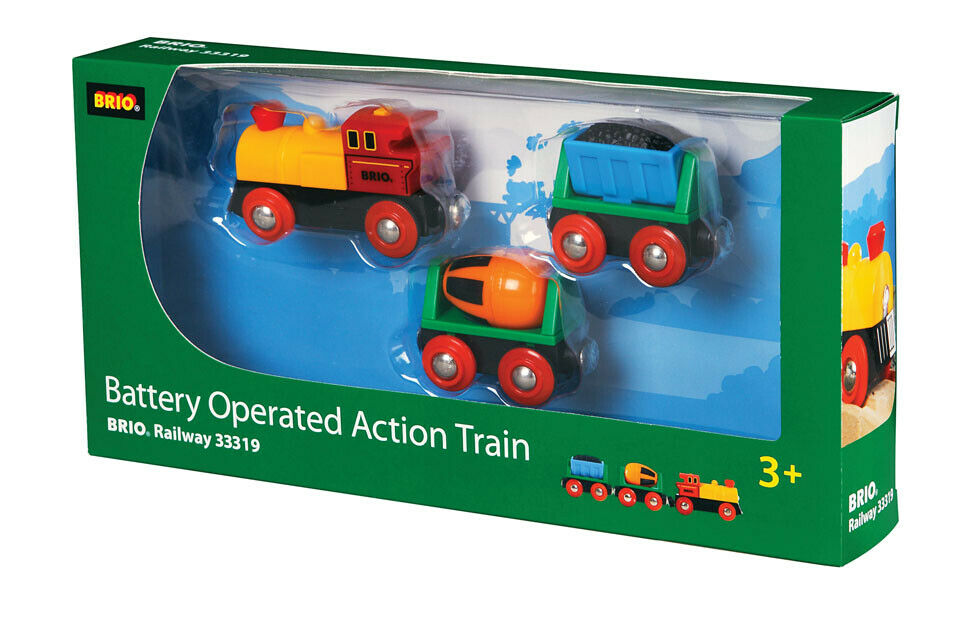 33319 BRIO Battery Operated Action Train Wooden Railway Trains Age 3 years+