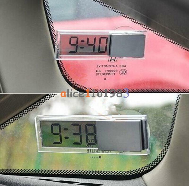 Digital LCD Time Clock for Vehicle Car View Mirror Suction Cup