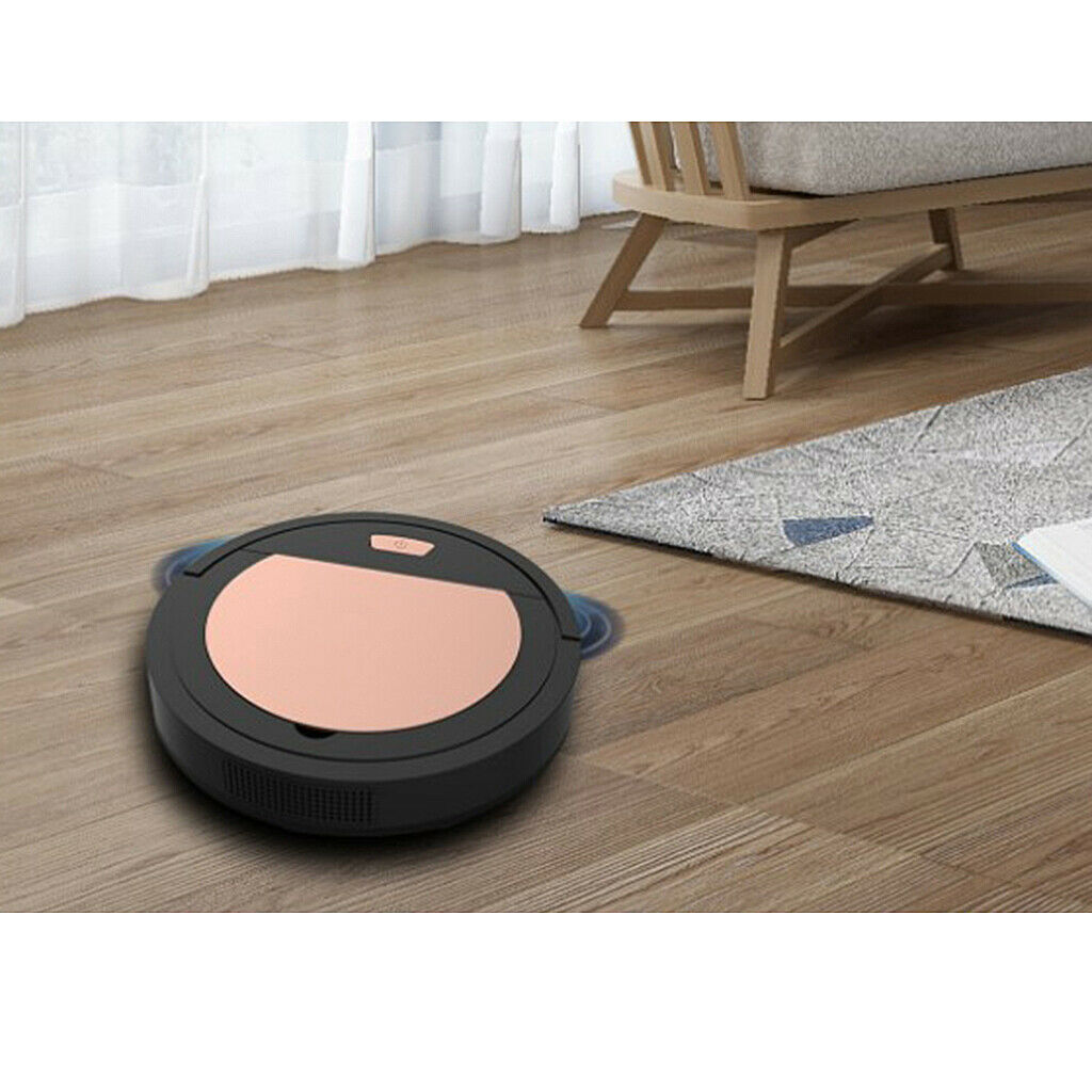 Robot Vacuum Cleaner 3.7V 3W Auto Sweeper for Hard Floors Carpets 1800Pa Black