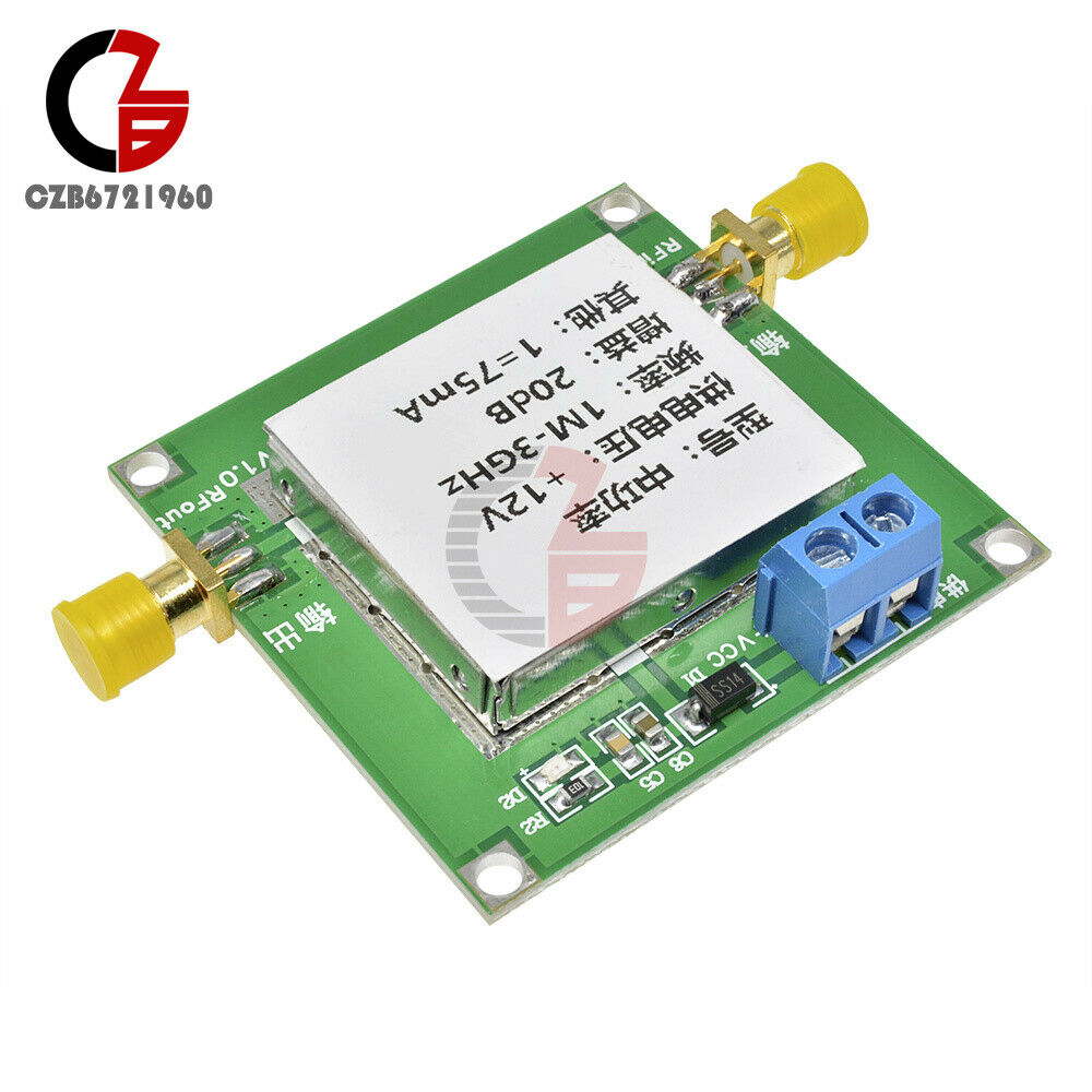 1-3000MHz 2.4GHz 20dB LNA RF Broadband Low Noise Amplifier Module UHF HF VHF 1PC