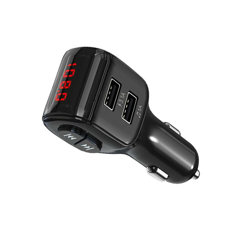 DC12V-24V Car Bluetooth Mp3 dual USB Port 3A Fast Charging Transmission FM Radio