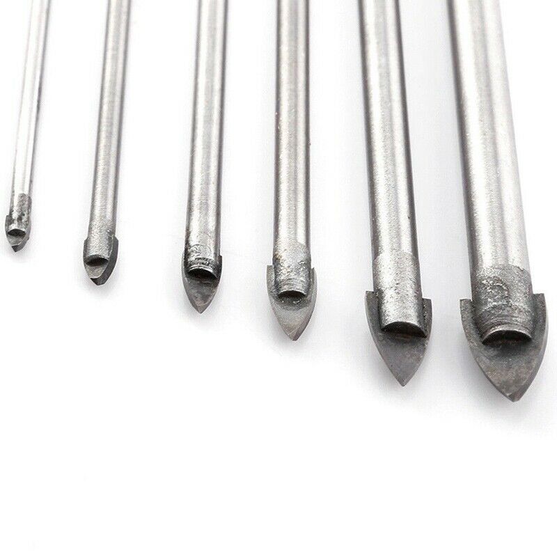 6Pcs 3-10Mm Ceramic Tile Bit Diamond Glass Hard Tiles Spade Drill Ground CarbiA8