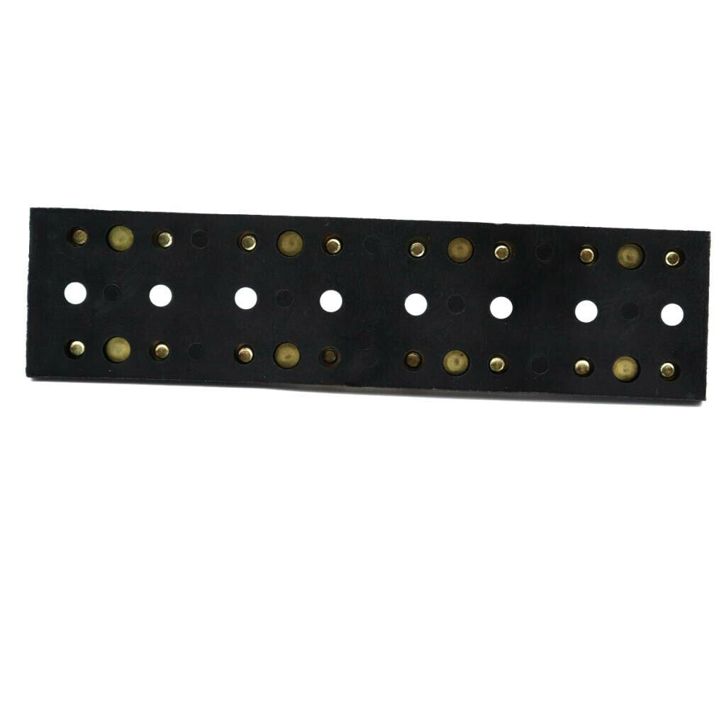 60A DC 32V Dual Brass Bus Bar Power Distribution Block with 16 Terminals