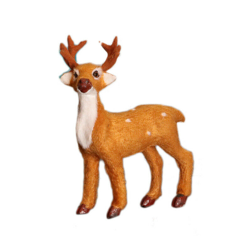 Christmas Simulation Plush Reindeer Xmas Elk Deer  Desktop Ornaments Home Decor