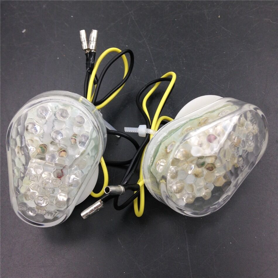 LED Turn Signals Lights for Kawasaki ZX6R ZX7R ZX9R ZX10R ZX12R ZZR600 Clear