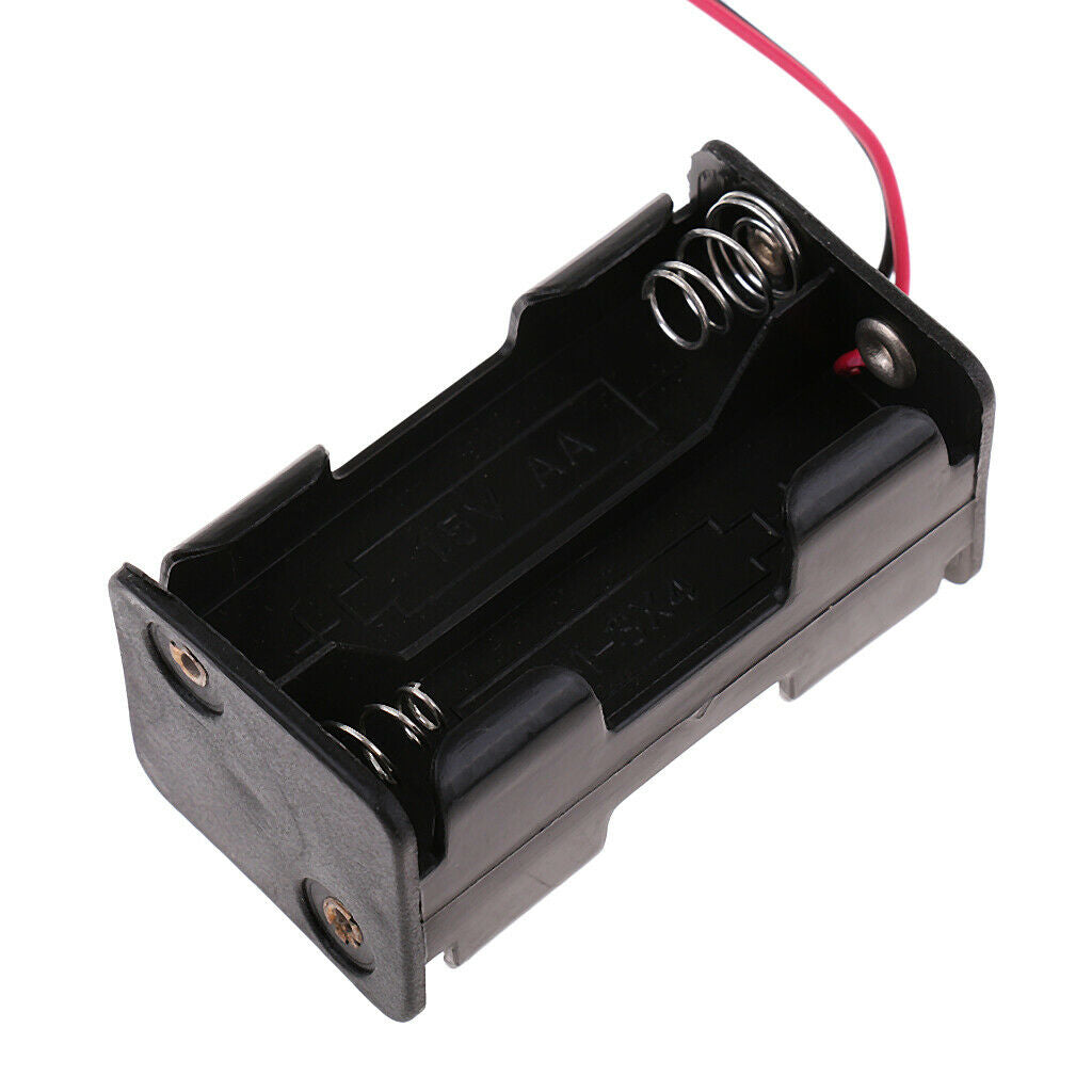 2 Pieces AA Battery Holder Case Slot Holder Plastic