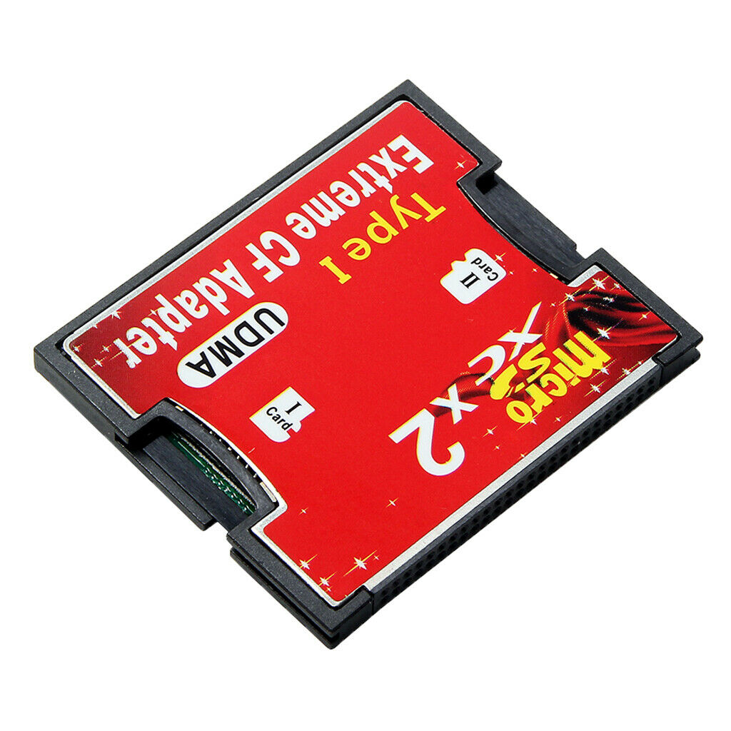 Dual Port SD to CF Card Adapter Assy MMC SDHC SDXC to Compact Flash Type I Card
