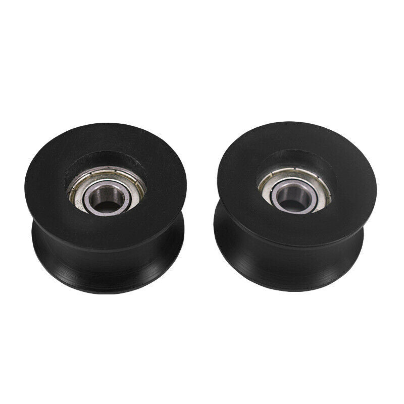 4Pcs Quarter Tube 20Mm Diameter Nylon Guide U-Groove Plastic Coated Pulley