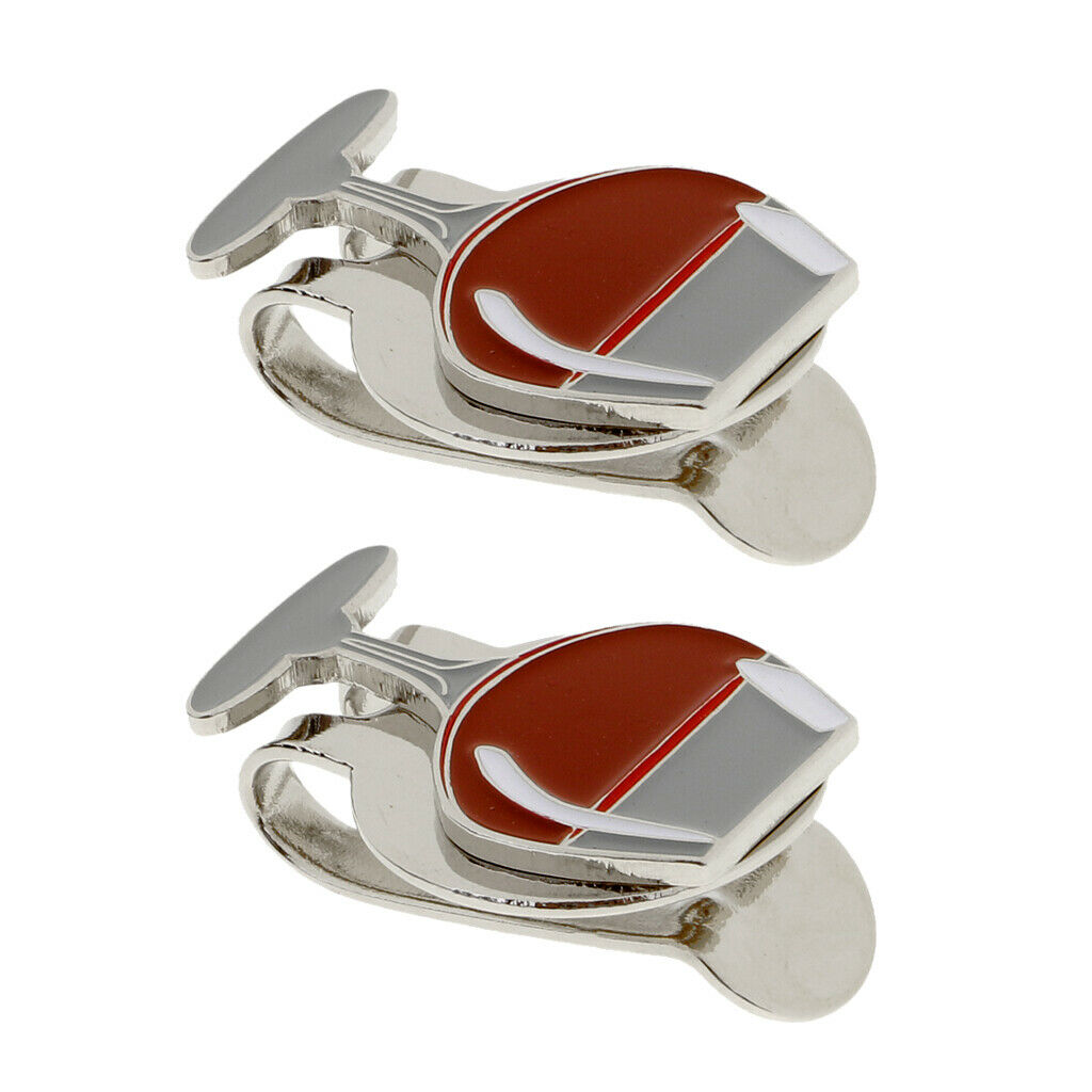 2 Pcs Golf Hat Clip With Detachable Magnetic Golf Ball Marker Red