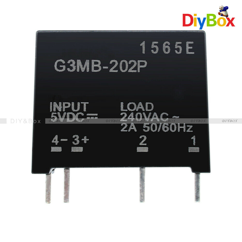 5x G3MB-202P-5VDC DC-AC PCB SSR In 5V DC Out 240V AC 2A Solid State Relay Module