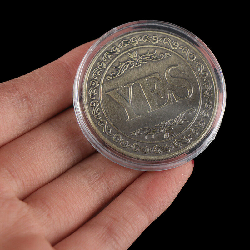 Commemorative Coin YES NO Letter Ornaments Collection Arts Gifts Souvenir LuBDA
