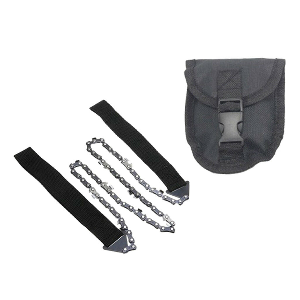 Garden Hiking Camping Pocket Chainsaw Folding Chain Saw w/ Pouch Portable