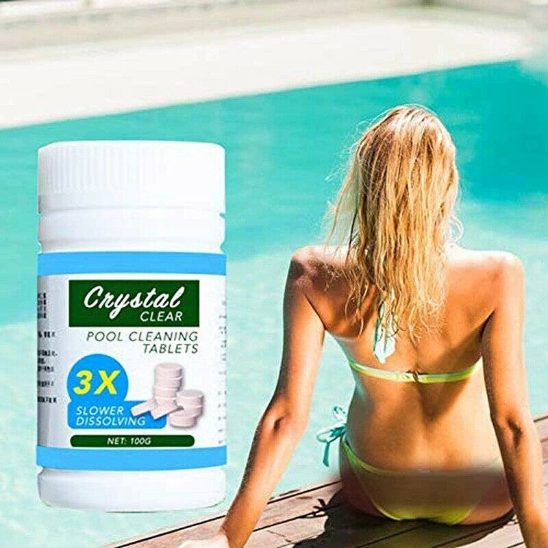 100g Swimming Pool Cleaning Tablets Pills Chlorine Tablets Instant EffervescenV4