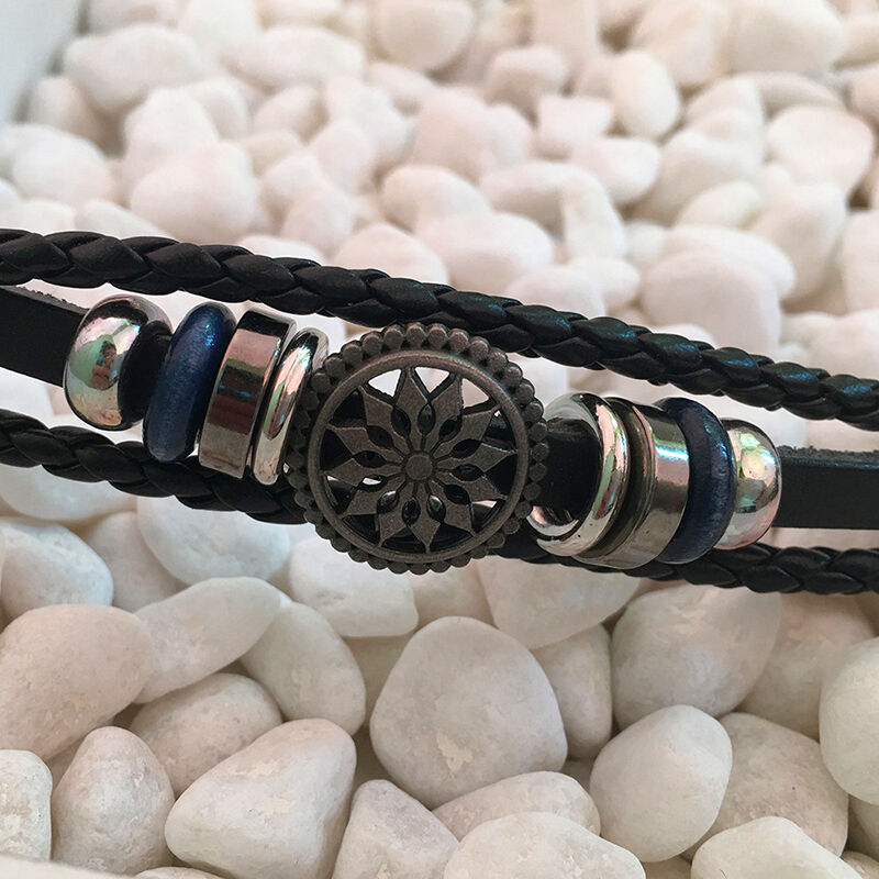 Fashion PU Retro Infinity Charm Wrap Men Women Bracelet Jewelry Punk Style Lt