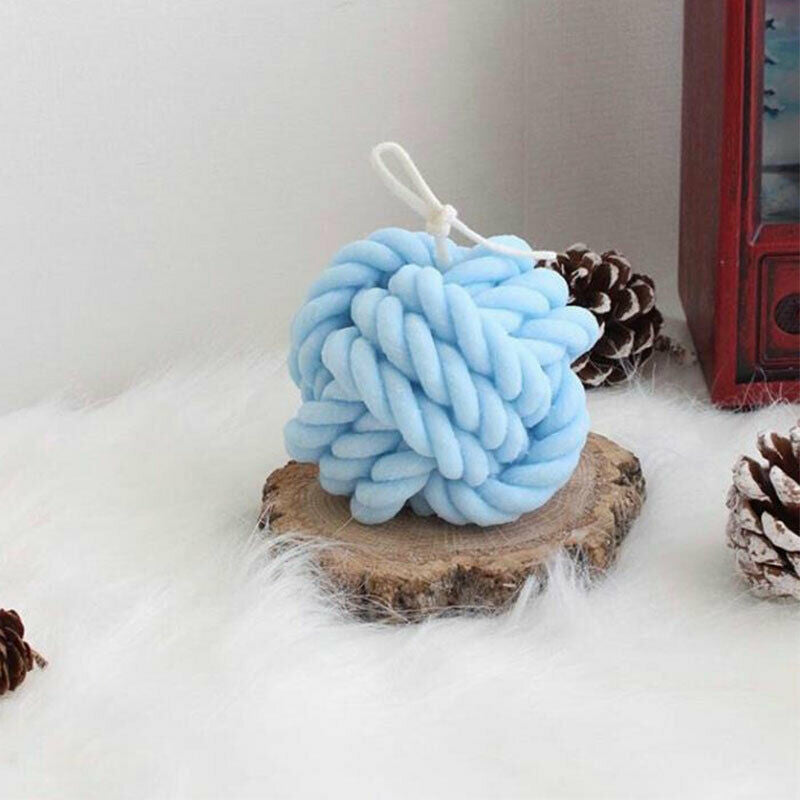 Woolen Ball Candle Mold Silicone Nordic Yarn Ball DIY Wax Soap Crafts MouldSJCA