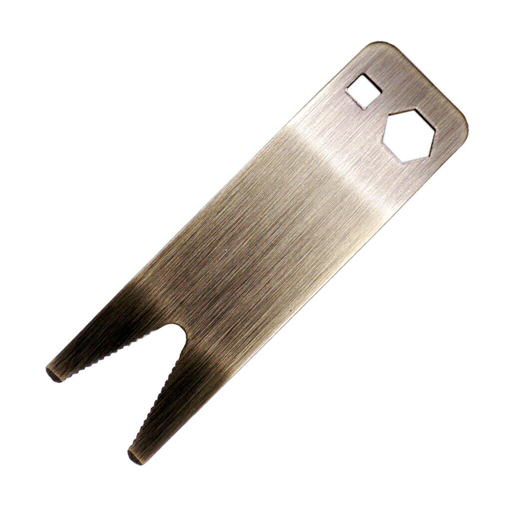 Guitar Bass Stainless Steel Multi-Tool Spanner Wrench for Guitar Knob Tuner