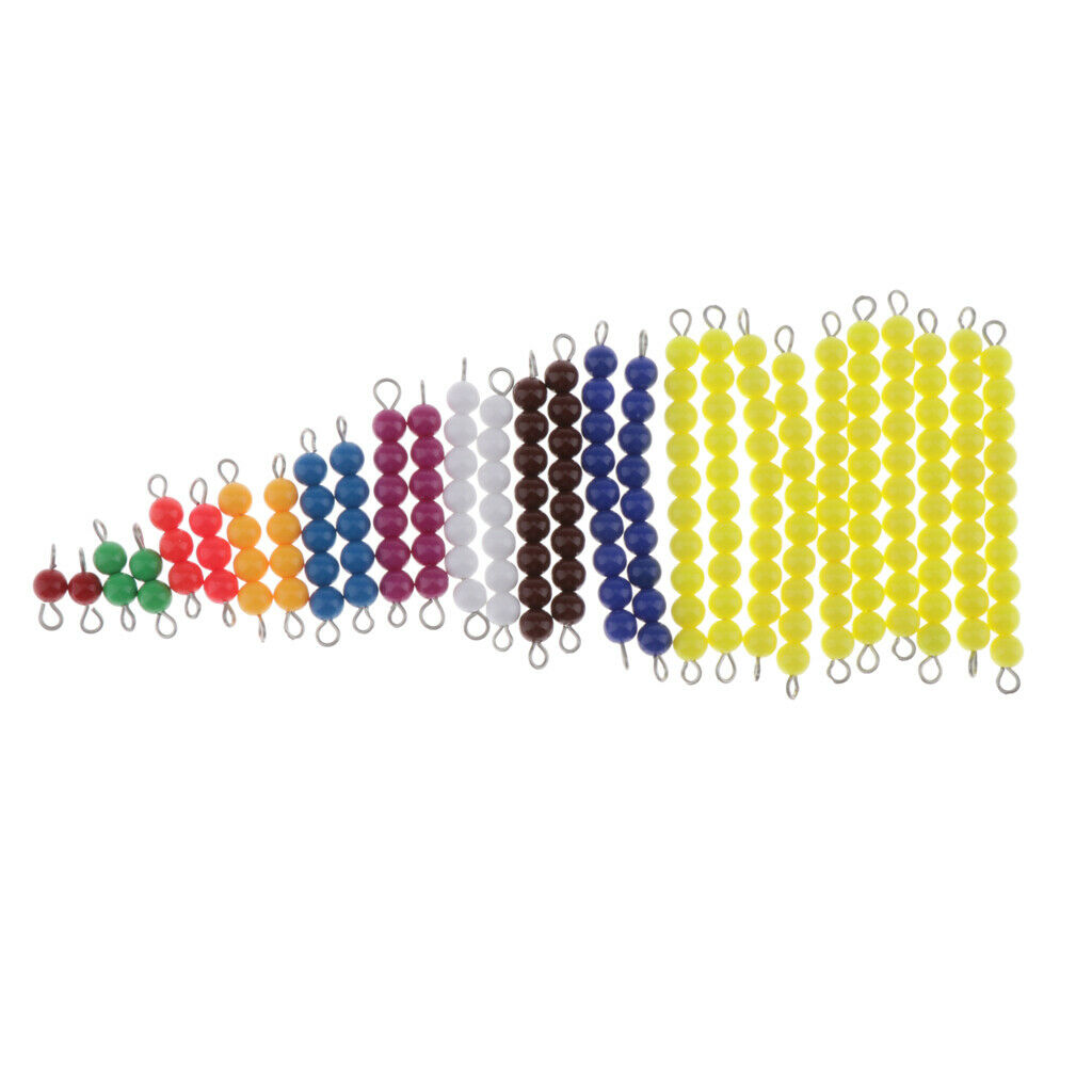 Math Materials 28pcs Couting Beads Bars without box for Preschool