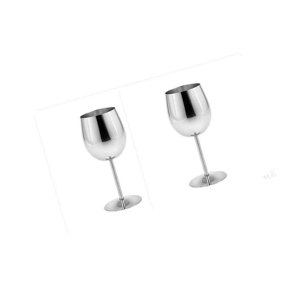 2 Pieces Stainless Steel Wine Cups Red Wine Glass Champagne