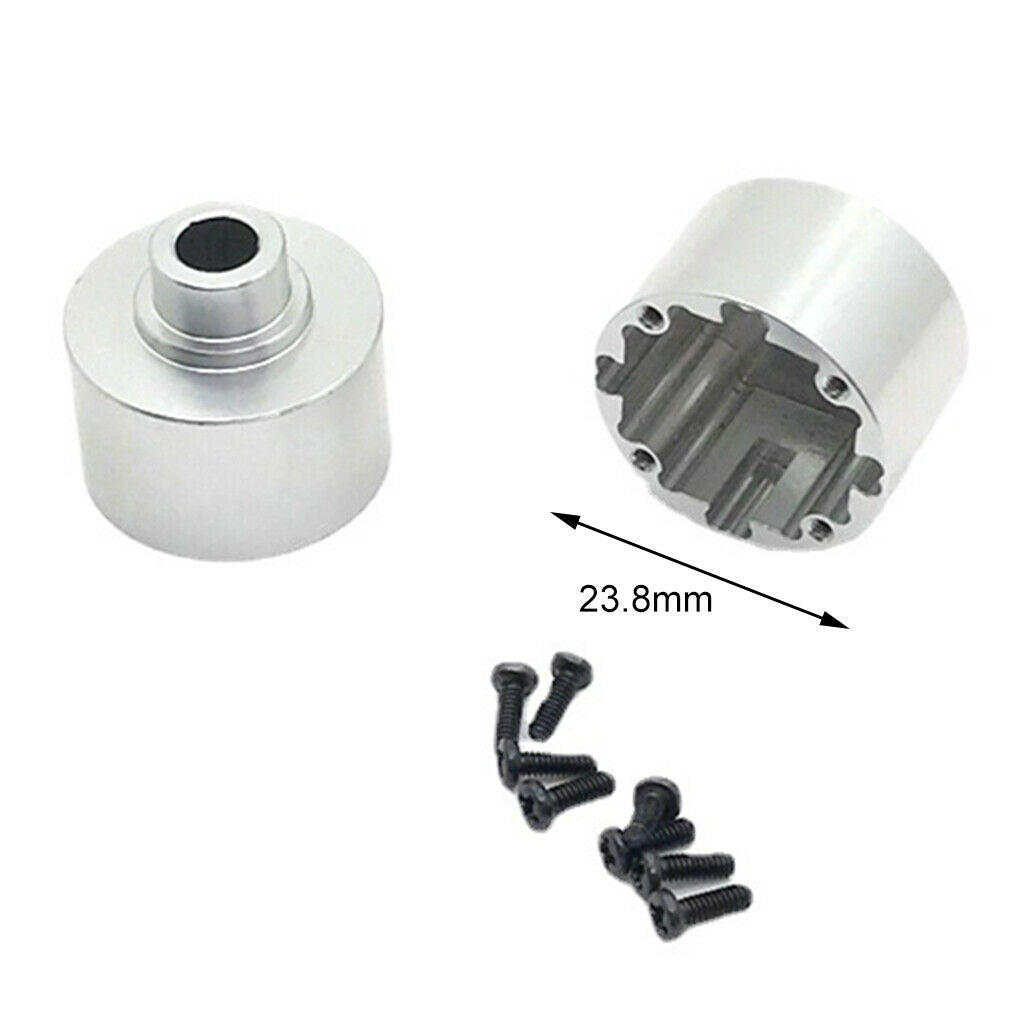 2 PCS Aluminum Alloy Front and Rear Differential Diff Box Case for WLtoys 104001