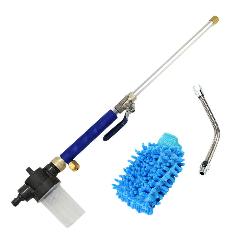 High Pressure Power Car Washer Spray Nozzle Water Gun w/ Corrugated pipe