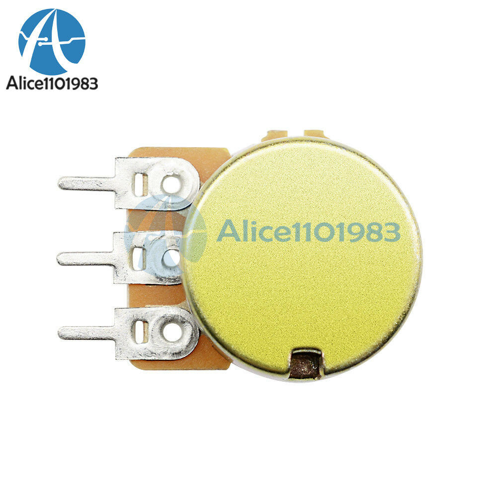 10PCS 100K ohm Linear Taper Rotary Potentiometer Panel pot B100K 15mm WH148 3Pin