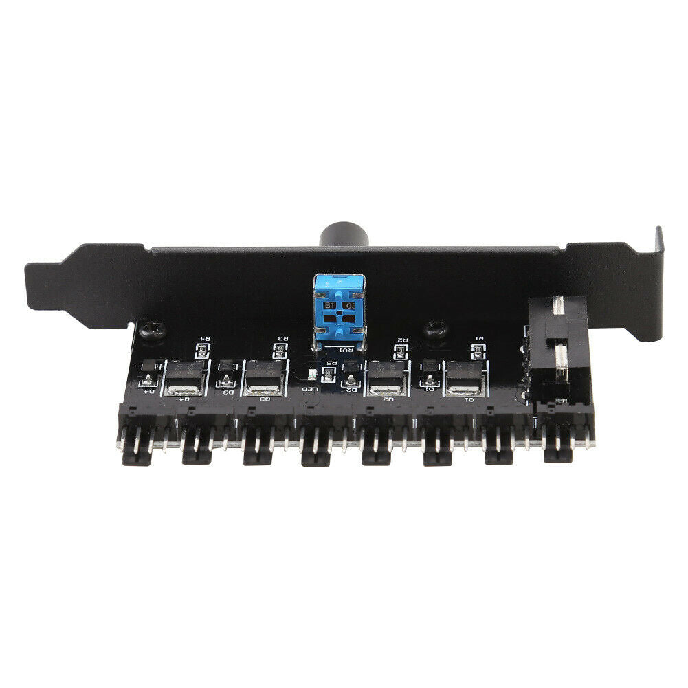 8 Channels Cooling Fan HUB 4Pin Power Supply Radiator Speed Controller @
