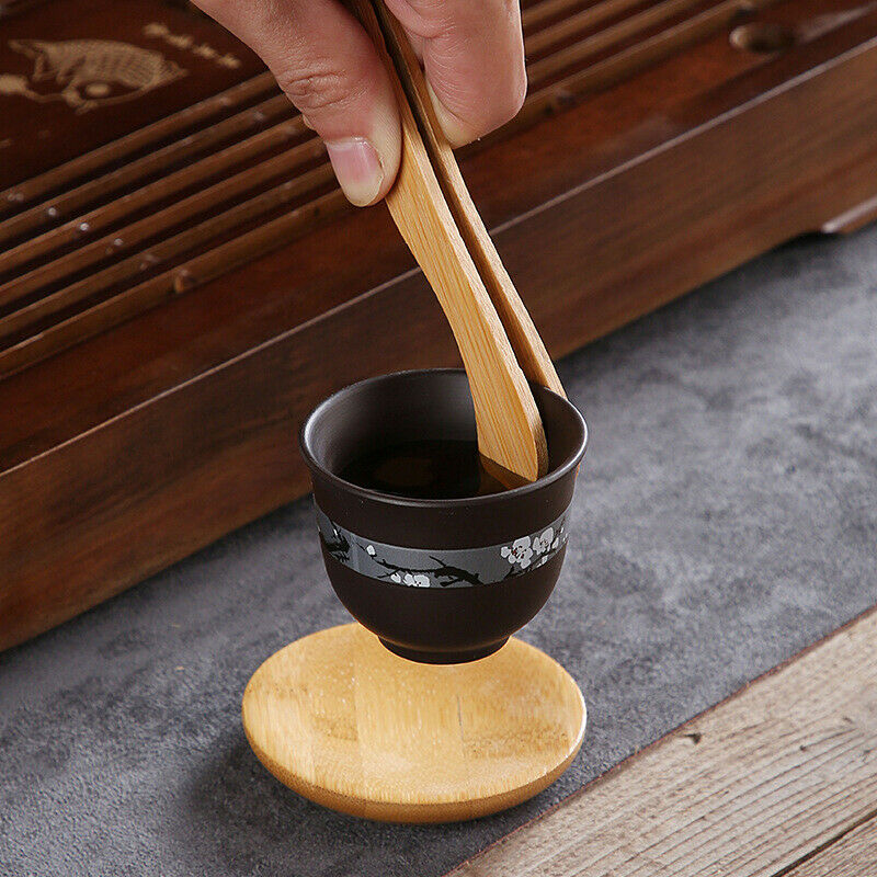 1Pc Bamboo Teaware Tea Clips Wood Toast Tong Tea Ton.l8