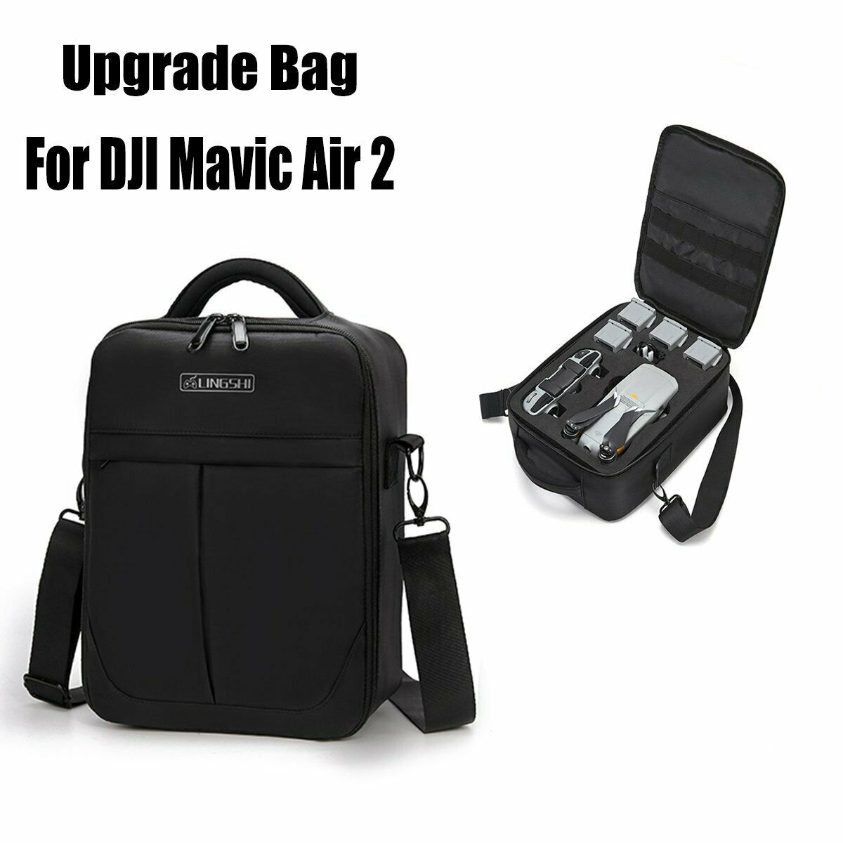 For DJI MAVIC Air 2 Waterproof Storage Bag Carrying Case W/ Shoulder Strap Parts