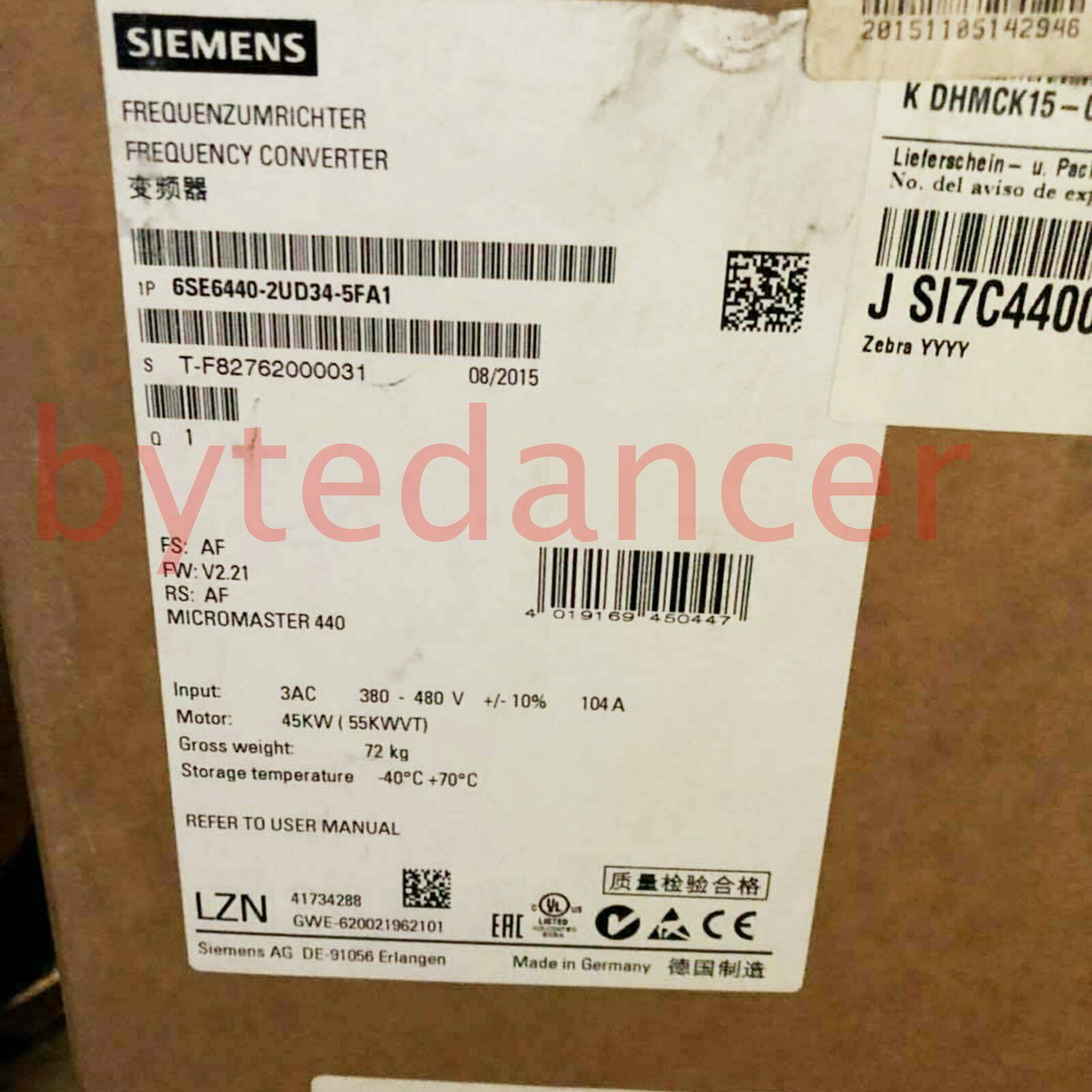 1PC New 6SE6440-2UD34-5FA1 1 year warranty Fast  SM9T