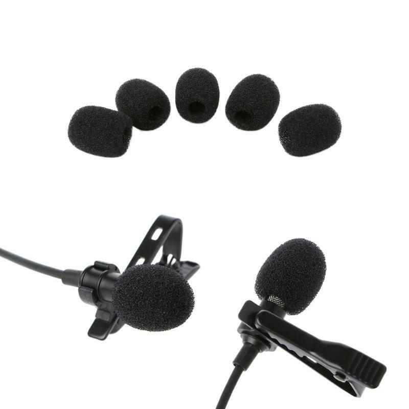 5X Round Ball Lavalier Microphone Foam Windscreen Sponge Windshields 6mm Opening