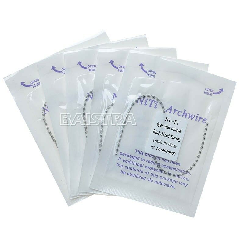 50 X Orthodontic Dental Niti Open & Closed Distalized Coil Spring 0.010*180mm
