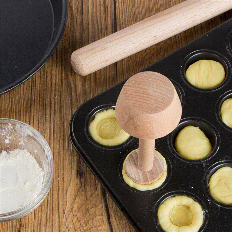 Wooden Egg Tart Mould Double Portable Pastry DIY Baking Supplies Kitchen .l8
