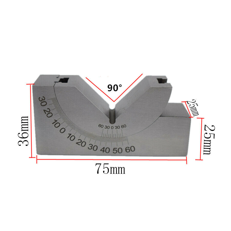Milling Precision Mini Adjustable Angle V Block 0°-60° Vice Grip Holding Clamp