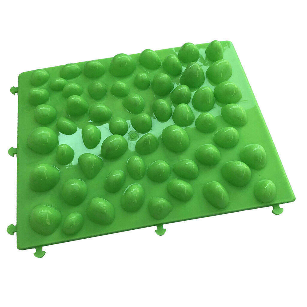 2pc Pebbles Foot Massage Pad Toe Pressure Plate Shiatsu Blanket Yg Mat Green
