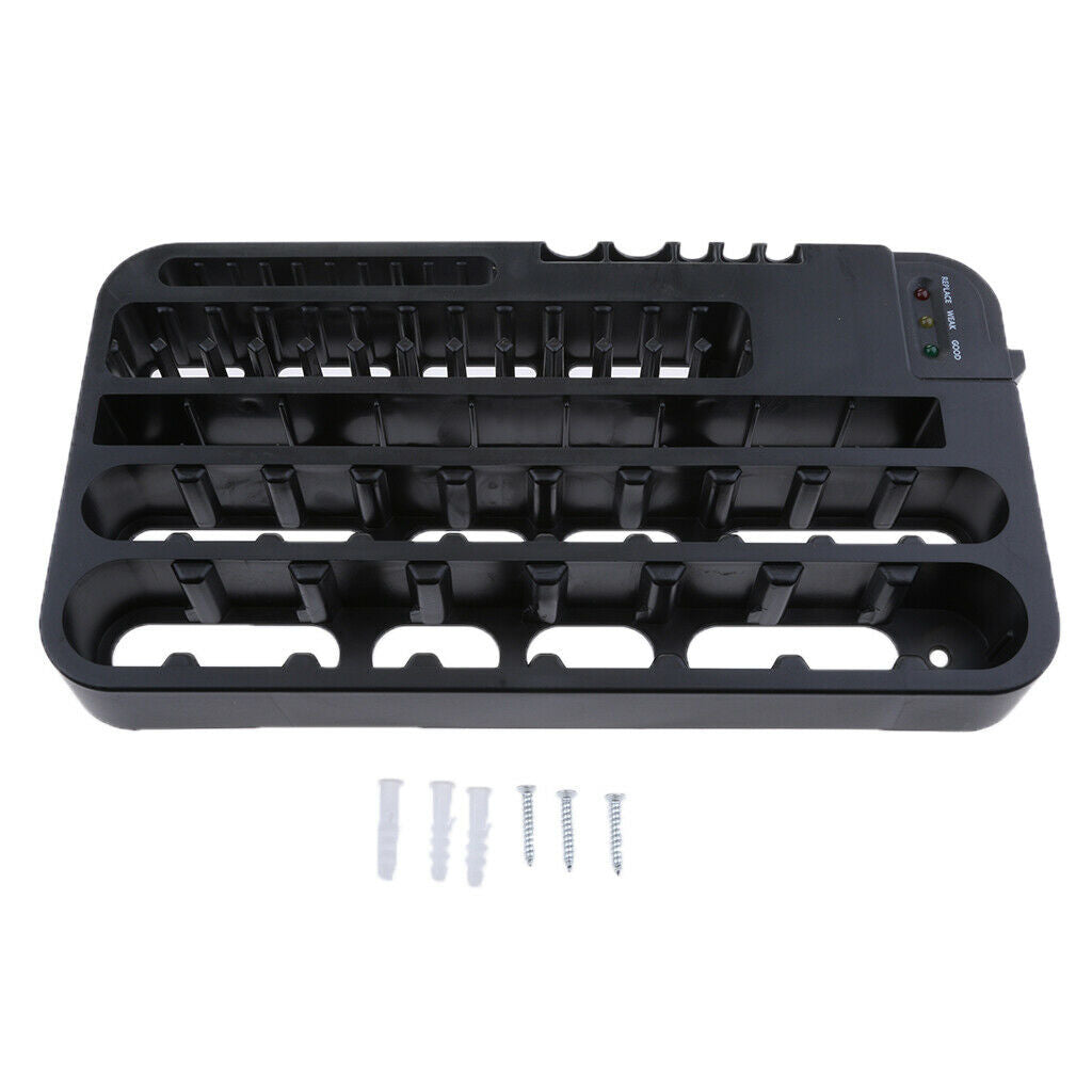 Battery Storage Holder Organizer &Battery  72pcs AA AAA 9V C D Battery