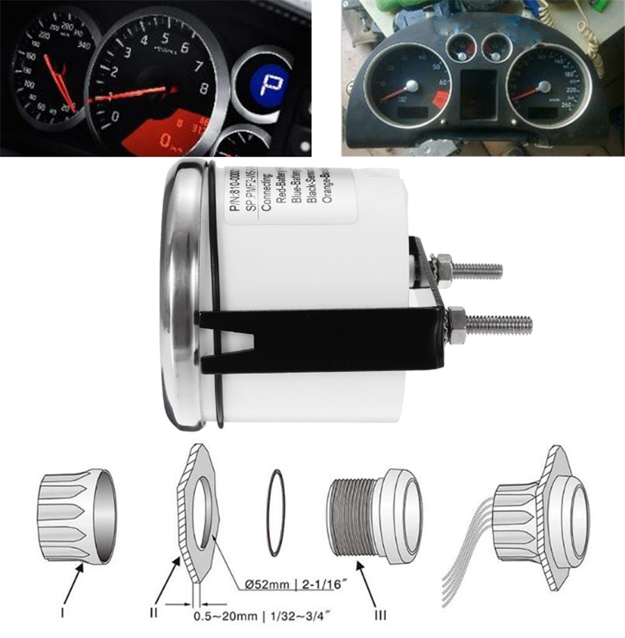 52mm Marine Boat Fuel Level Gauge Tank Indicator   12/24V 240-33 Ohms