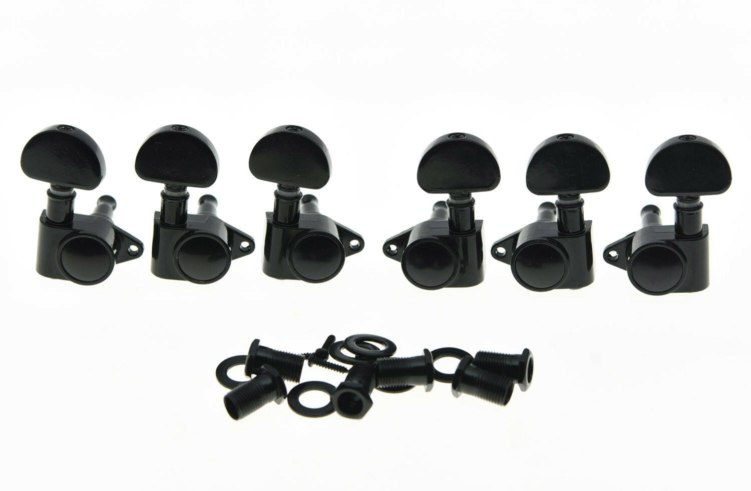 Black Straight Fixing Tag Guitar Tuners Tuning Keys for Acoustic or LP Les Paul