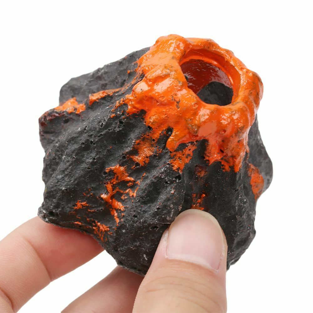 Fish Tank Ornament Decorations Air Bubble Stone Oxygen Pump Volcano Shape