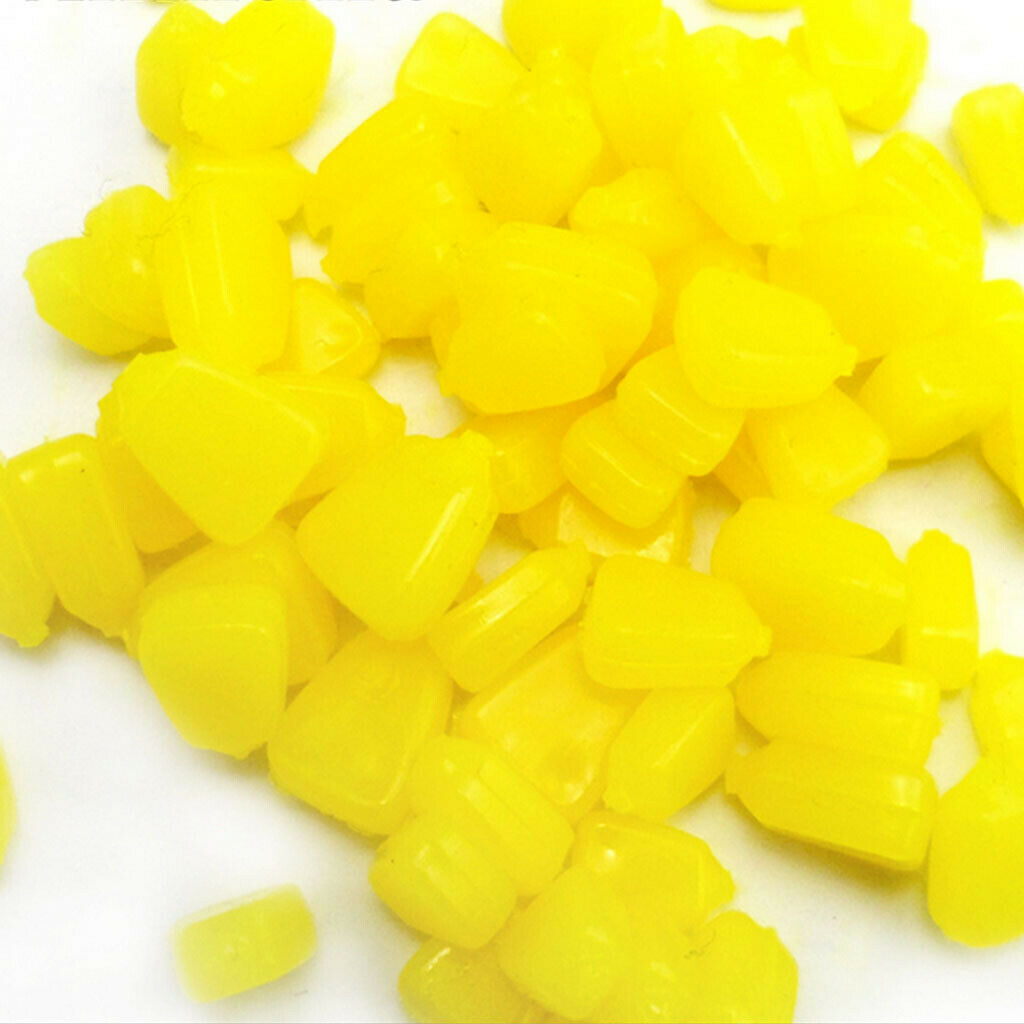 100pcs Floating Baits Soft Shaped Corn Thick Yellow  Up Lures Carp Fishing Sport
