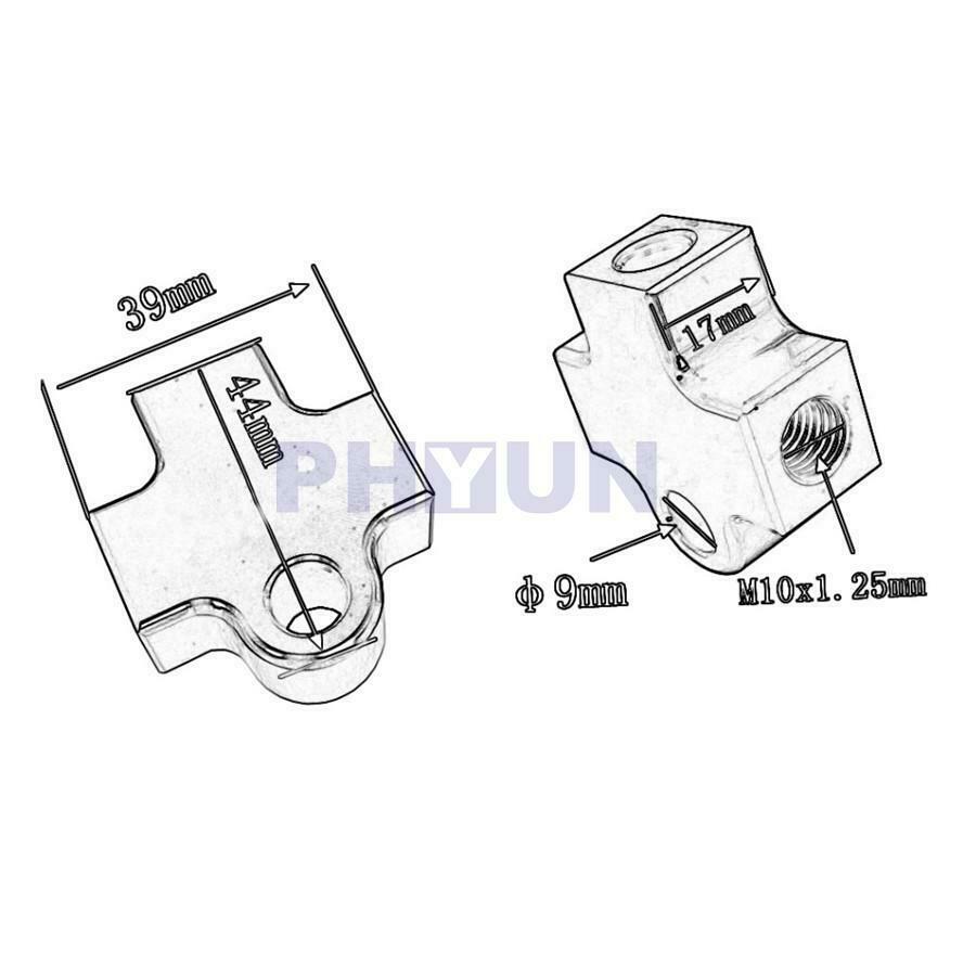 Motorcycle Hydraulic Brake Hose Pipe Tee Connector 3-Way Adapter Kit Universal