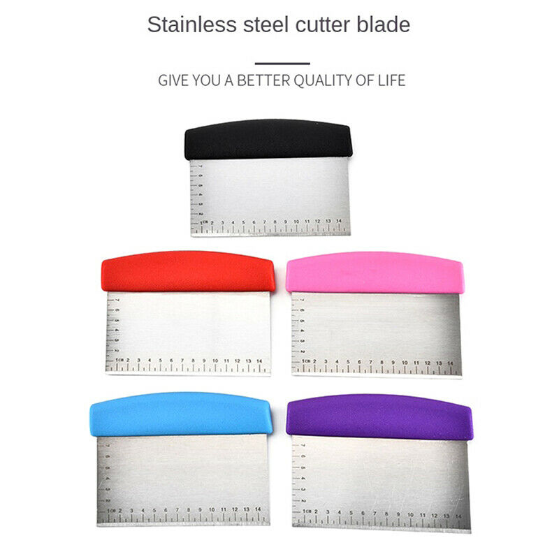 Stainless Steel Metal Griddle Scraper Chopper Dough Cutter Bread Dough bakinBDD