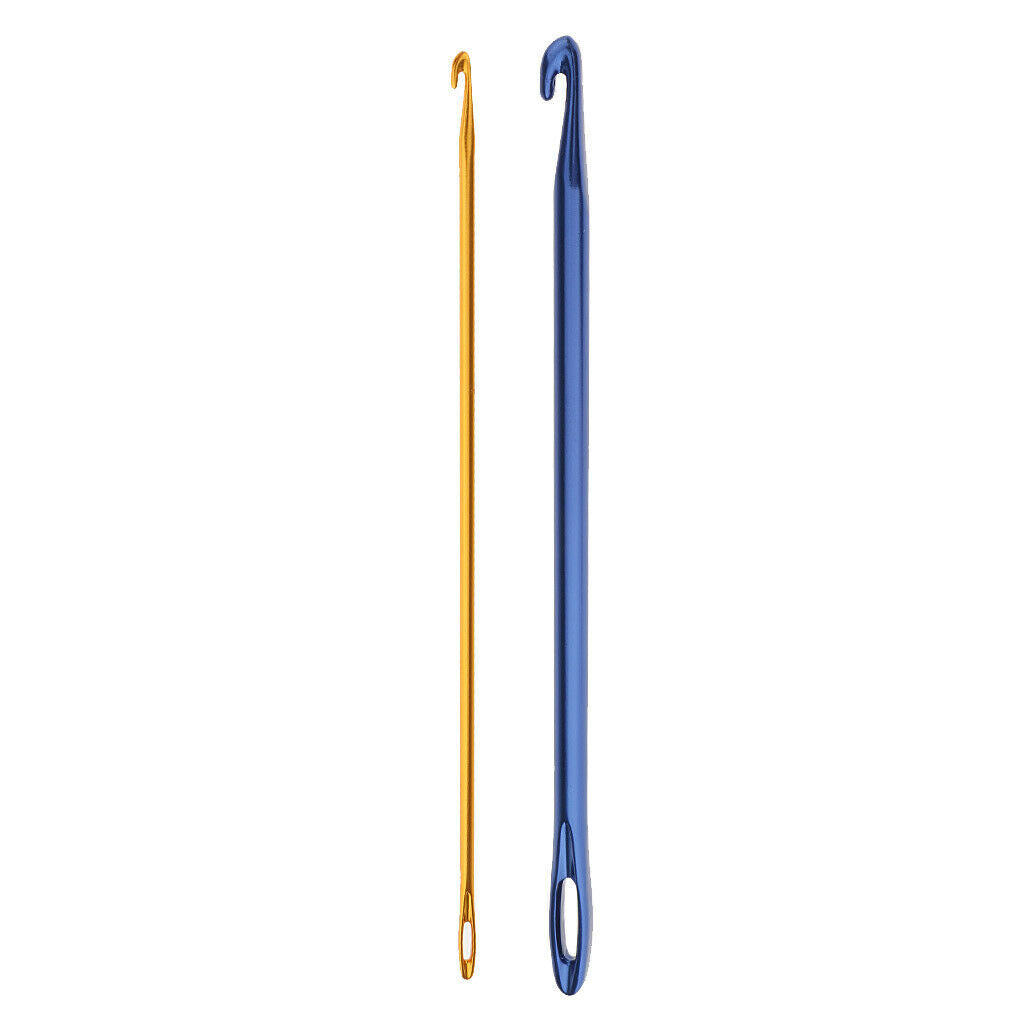 2Pcs 2.75mm 6mm Aluminum TUNISIAN AFGHAN Crochet Hook Set for Hand Knitting