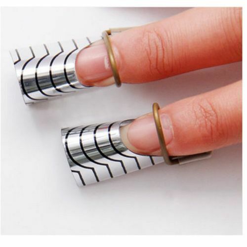 10Pcs Reusable UV Gel Acrylic French Tips Nail Art Extension Guide Form Tools`