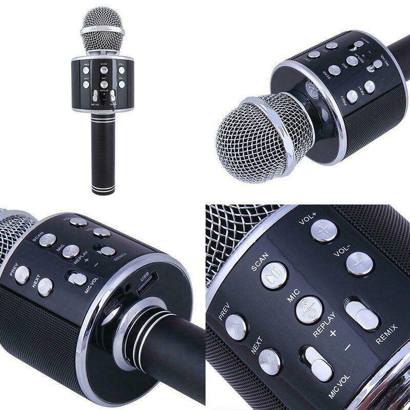 Micro Of Karaoke Wireless Bluetooth Black - New